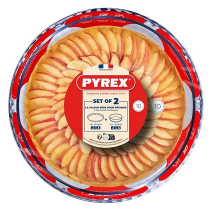 Set van 2 PYREX taartvormen Ø 26/28 cm