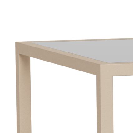 Set van 2 salontafels SARON 90x50 cm grijs/helder