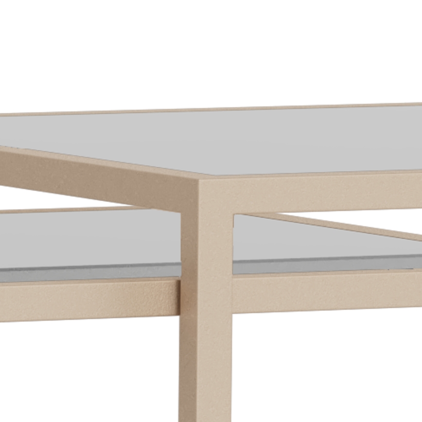 Set van 2 salontafels SARON 90x50 cm grijs/helder