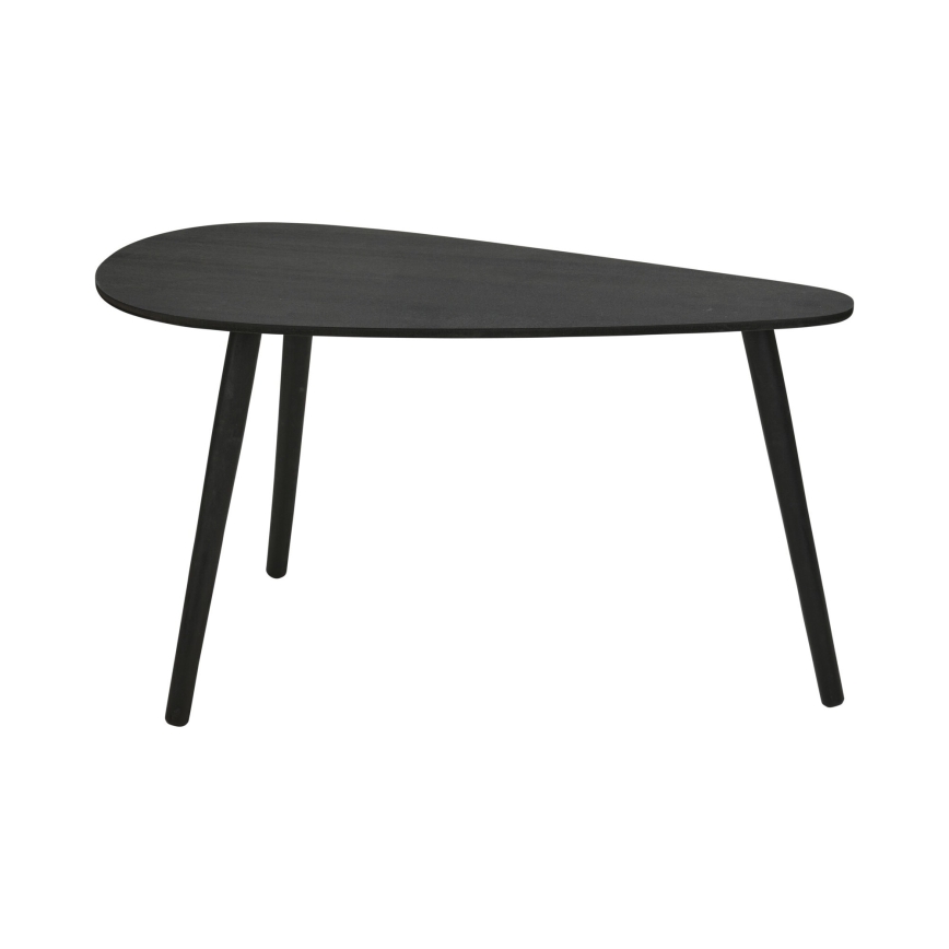 Set van 2 salontafels SOLE 60/80x30/40 cm zwart