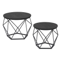 Set van 2 salontafels TALIA, zwart