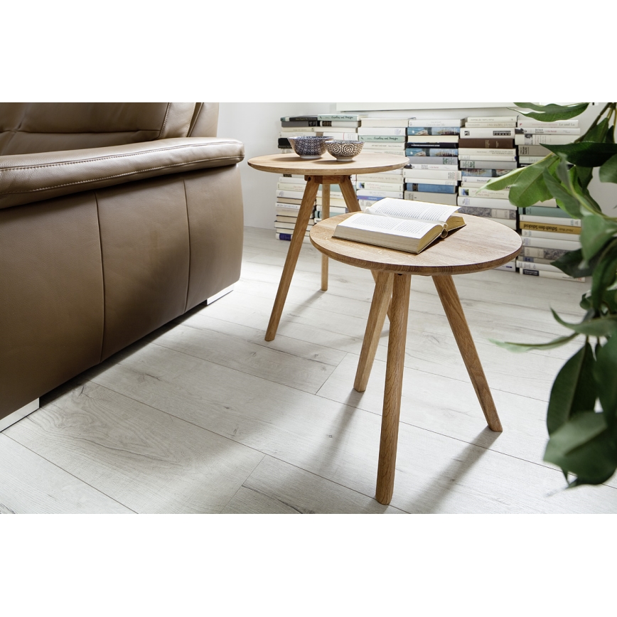 Set van 2 salontafels VEYLOR, eiken