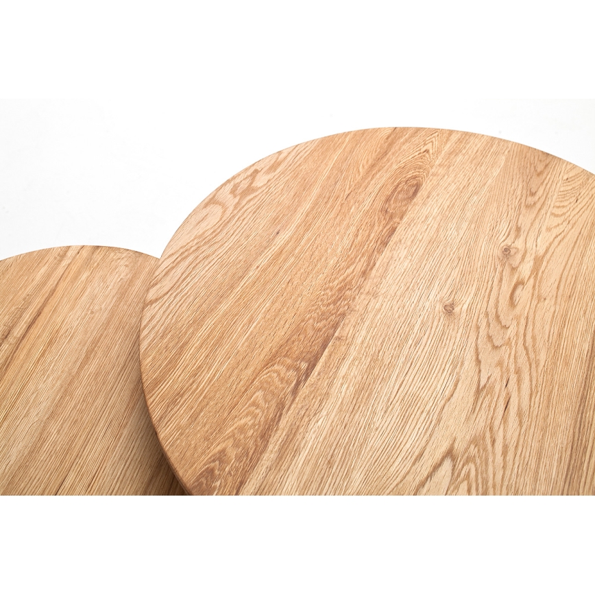 Set van 2 salontafels VEYLOR, eiken