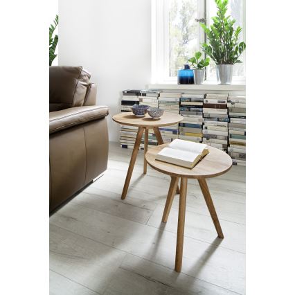 Set van 2 salontafels VEYLOR, eiken