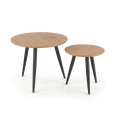 Set van 2 salontafels ZENYA eik/zwart