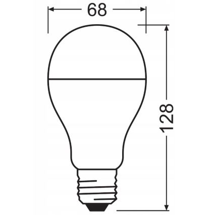 Set van 2 VALUE CLASSIC LED-lampen E27/19W/230V 2700K - Osram