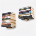 Set van 2 wandplanken 15x21 cm zwart