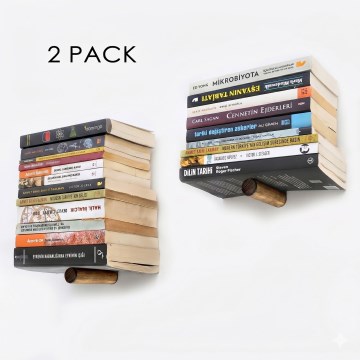 Set van 2 wandplanken 15x21 cm zwart