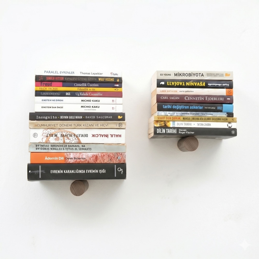 Set van 2 wandplanken 15x21 cm zwart