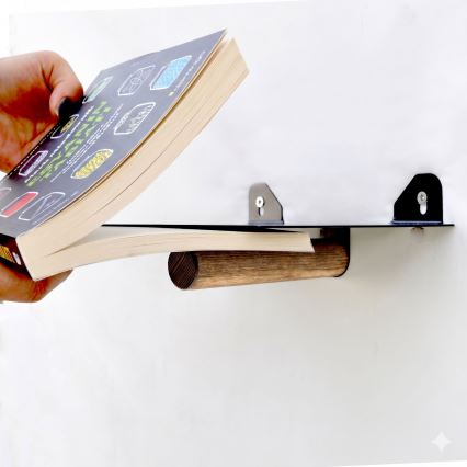 Set van 2 wandplanken 15x21 cm zwart