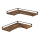 Set van 2 wandplanken SHELFY 40x10x29 cm bruin/zwart