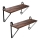 Set van 2 wandplanken SHELFY bruin/zwart