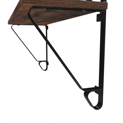 Set van 2 wandplanken SHELFY bruin/zwart