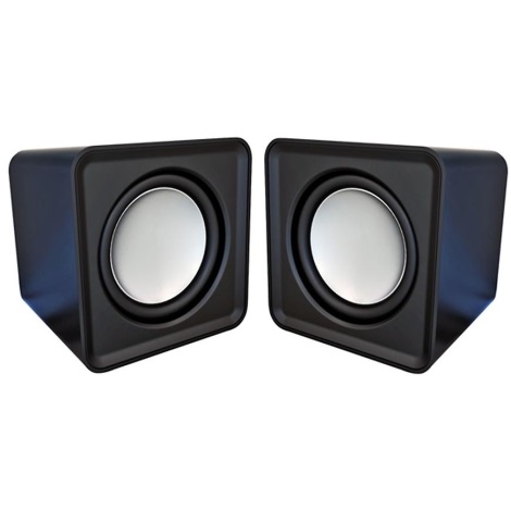 Set van 2 zwarte speakers USB 3W/5V