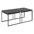 Set van 3 ALMA salontafels antraciet