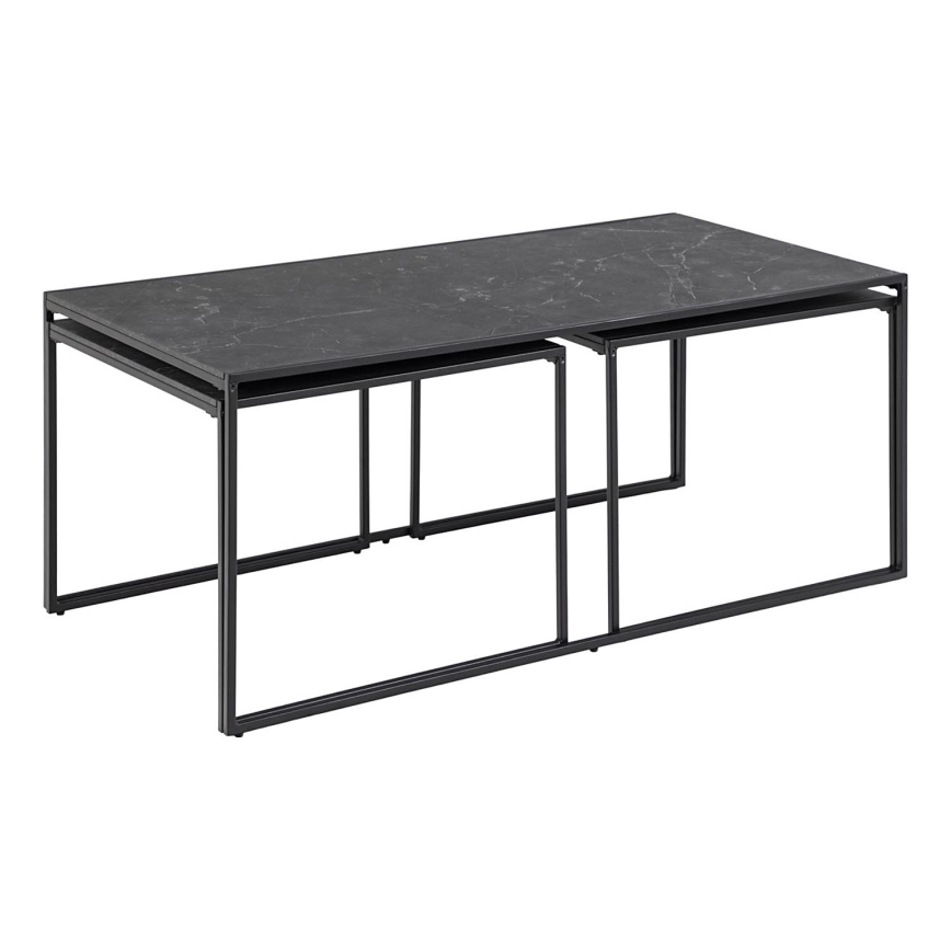 Set van 3 ALMA salontafels antraciet
