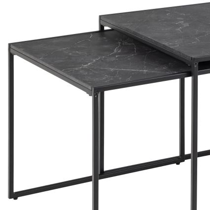 Set van 3 ALMA salontafels antraciet