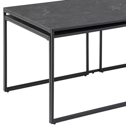 Set van 3 ALMA salontafels antraciet
