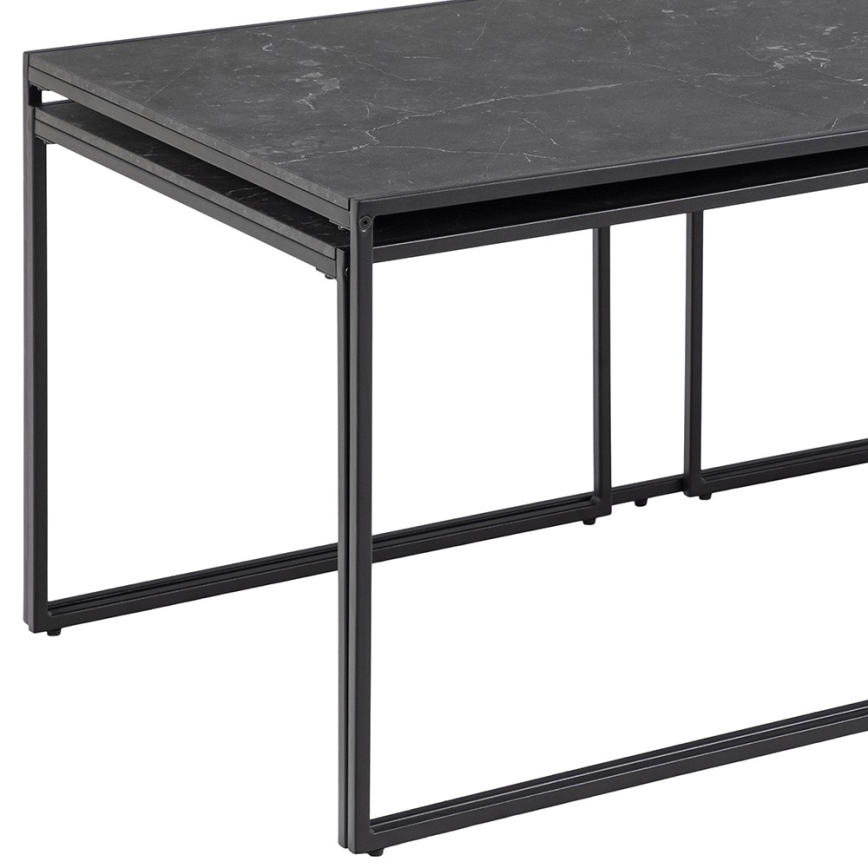 Set van 3 ALMA salontafels antraciet