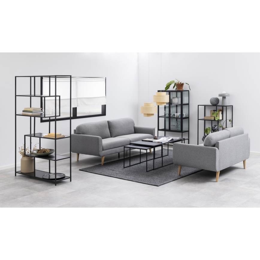 Set van 3 ALMA salontafels antraciet