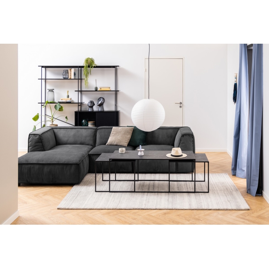 Set van 3 ALMA salontafels antraciet