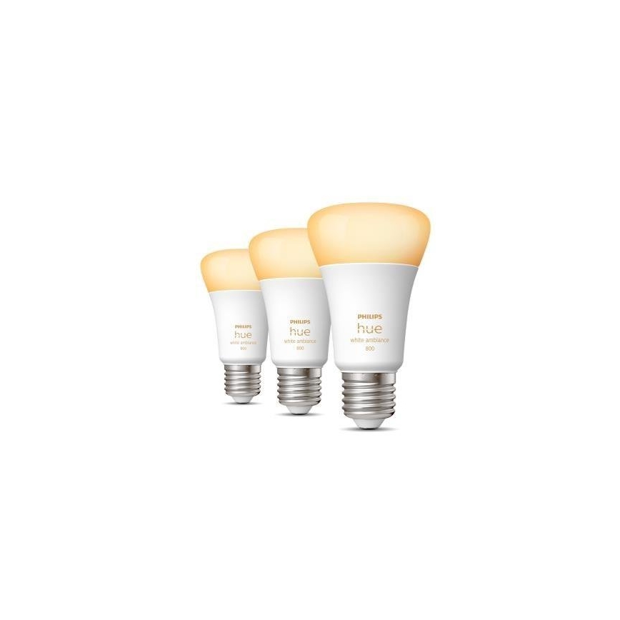 SET van 3 dimbare LED-lampen Philips Hue WHITE AMBIANCE A60 E27/6W/230V 2200-6500K