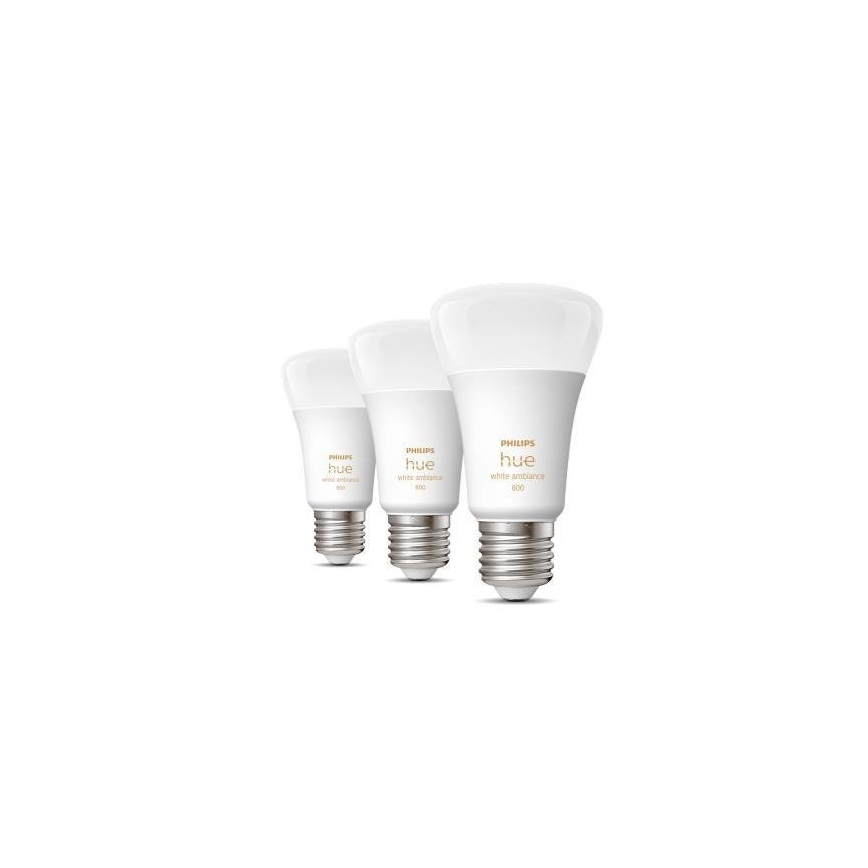 SET van 3 dimbare LED-lampen Philips Hue WHITE AMBIANCE A60 E27/6W/230V 2200-6500K