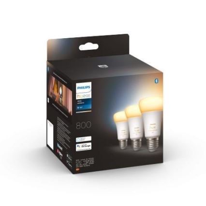 SET van 3 dimbare LED-lampen Philips Hue WHITE AMBIANCE A60 E27/6W/230V 2200-6500K