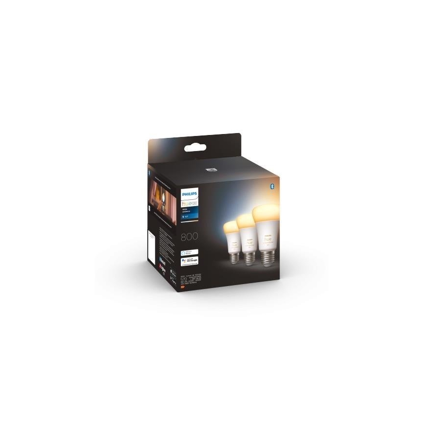 SET van 3 dimbare LED-lampen Philips Hue WHITE AMBIANCE A60 E27/6W/230V 2200-6500K