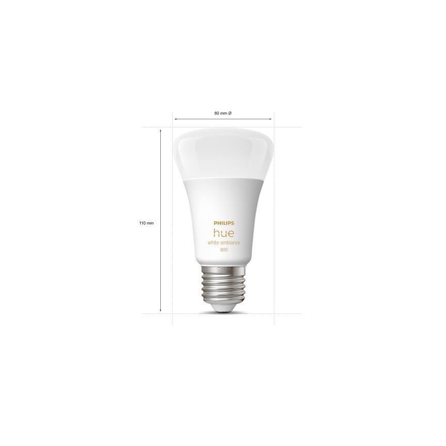 SET van 3 dimbare LED-lampen Philips Hue WHITE AMBIANCE A60 E27/6W/230V 2200-6500K