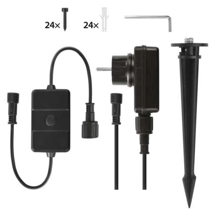 Set van 3 dimbare RGBIC LED-buitenschijnwerpers GoSmart LED/14W/230V 3000-6500K IP65 Wi-Fi Tuya