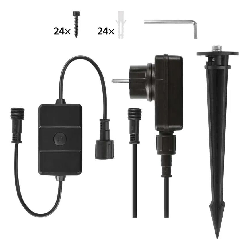 Set van 3 dimbare RGBIC LED-buitenschijnwerpers GoSmart LED/14W/230V 3000-6500K IP65 Wi-Fi Tuya