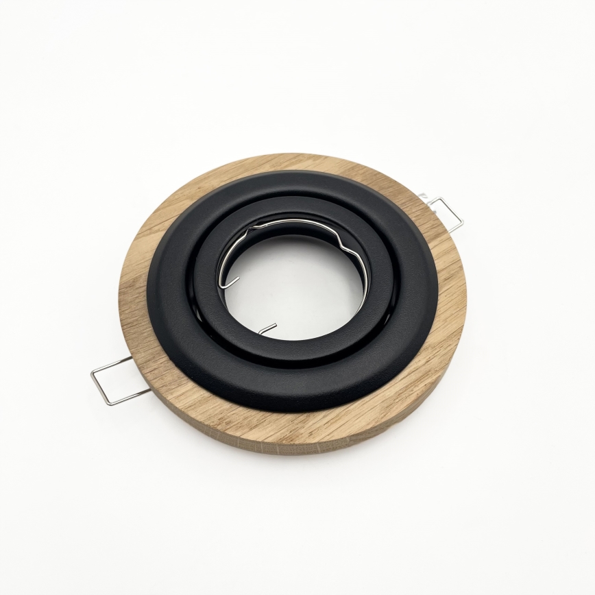 Set van 3 inbouwspots TOBBY 1x GU10/20W/230V Ø 11,5 cm eiken/zwart