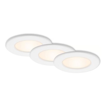 Set van 3 LED-inbouwspots voor badkamer LED/6W/230V 3000K IP44 wit