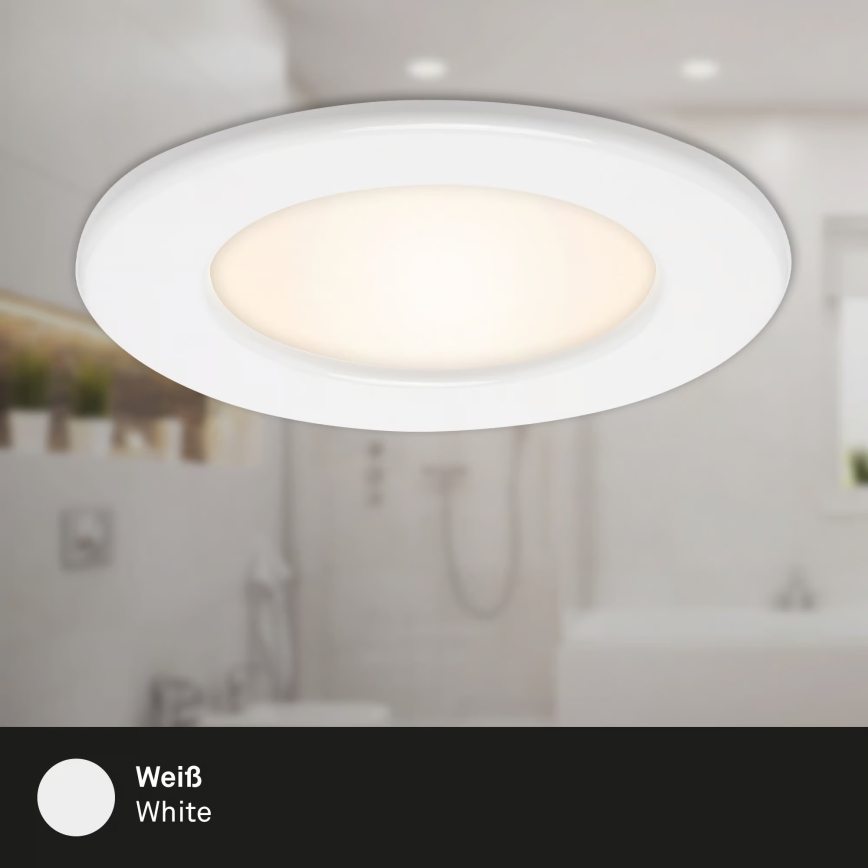 Set van 3 LED-inbouwspots voor badkamer LED/6W/230V 3000K IP44 wit