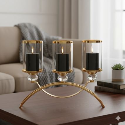 Set van 3 LED-kaarsen BRILLO LED/2xAA, zwart, inclusief afstandsbediening