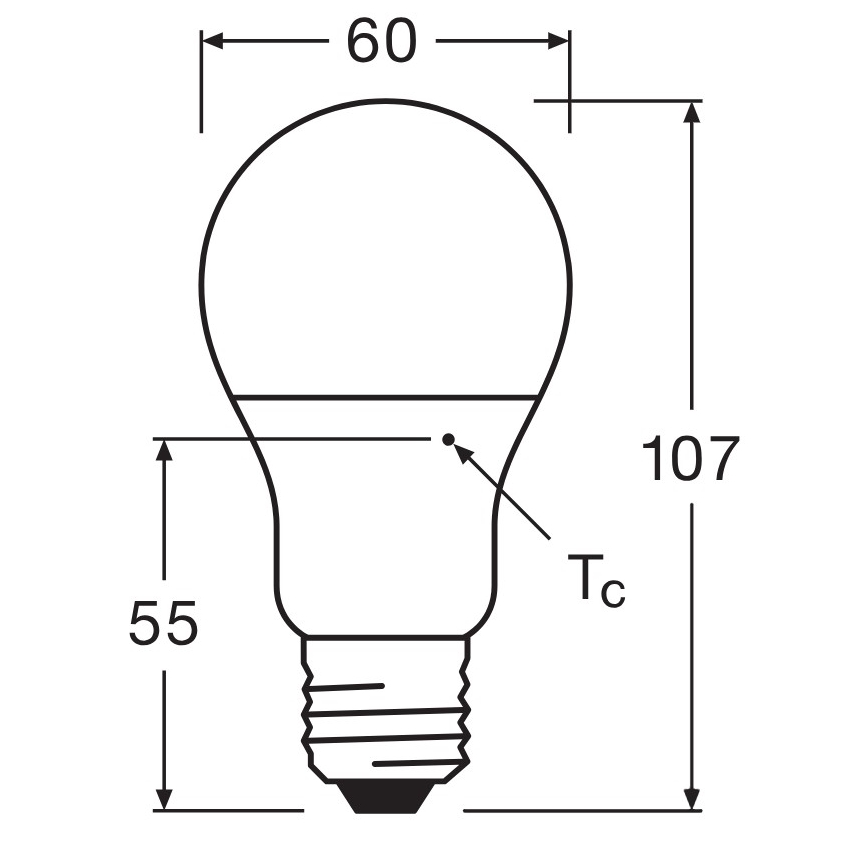 SET van 3 LED-lampen A60 E27/8,5W/230V 6500K - Osram