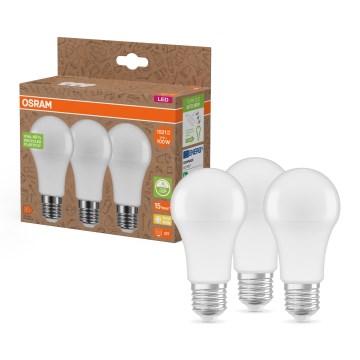 Set van 3 LED-lampen van gerecycled kunststof A100 E27/14W/230V 2700K - Osram