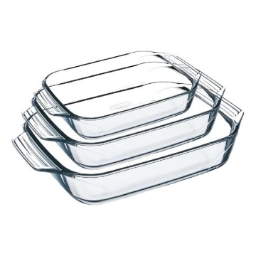 Set van 3 Pyrex-ovenschalen 2/3/4 l