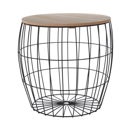 Set van 3 salontafels BRISO Ø 31/38/42,5 cm, bruin/zwart