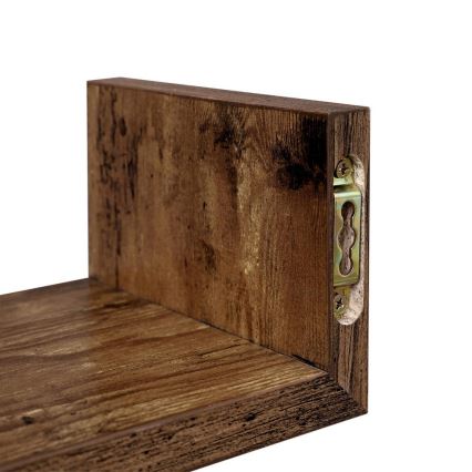 Set van 3 wandplanken SHELFY, bruin