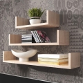 Set van 3 wandplanken TRIO 40/60/80x11x18 cm Sonoma eik