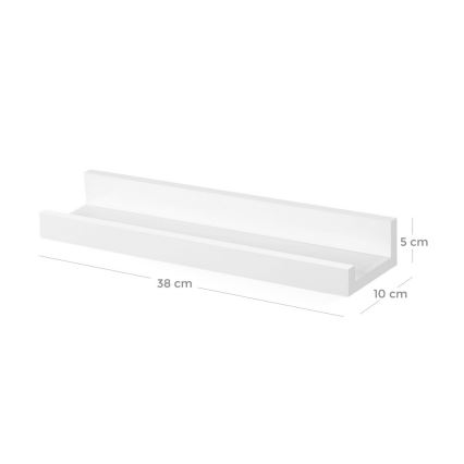 Set van 3 witte wandplanken SHELFY