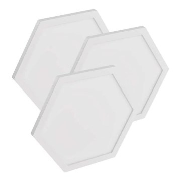 Set van 3x dimbare LED RGBIC+CCT-panelen - uitbreiding LED/1,8W/230V Wi-Fi Tuya