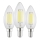 Set van 3x LED-lampen VINTAGE C35 E14/2,2W/230V 2700K - Eglo 110439