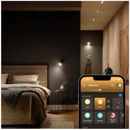 Set van 4 dimbare LED-lampen Philips Hue WHITE AMBIANCE GU5,3/MR16/5,1W/12V 2200-6500K