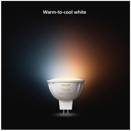 Set van 4 dimbare LED-lampen Philips Hue WHITE AMBIANCE GU5,3/MR16/5,1W/12V 2200-6500K