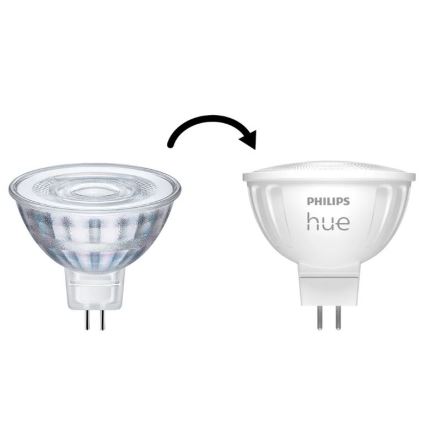 Set van 4 dimbare LED-lampen Philips Hue WHITE AMBIANCE GU5,3/MR16/5,1W/12V 2200-6500K