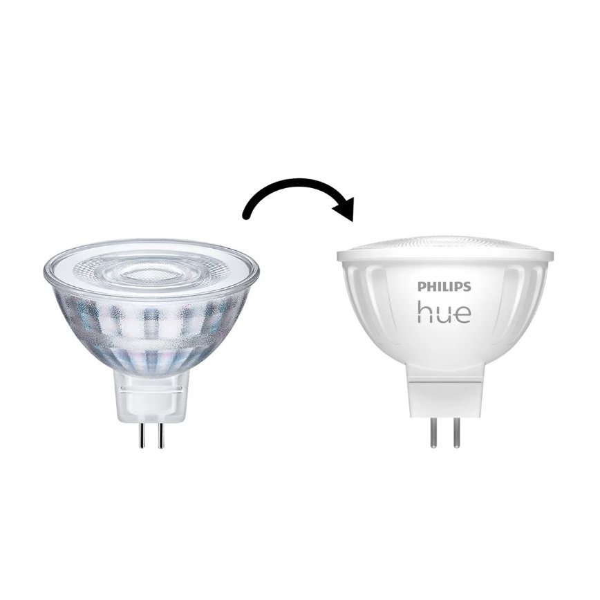 Set van 4 dimbare LED-lampen Philips Hue WHITE AMBIANCE GU5,3/MR16/5,1W/12V 2200-6500K