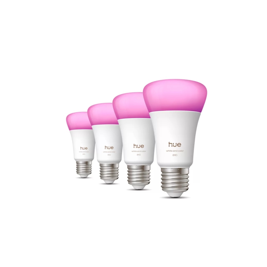 Set van 4 dimbare LED-lampen Philips Hue White and Color Ambiance E27/6W/230V 1000-20000K